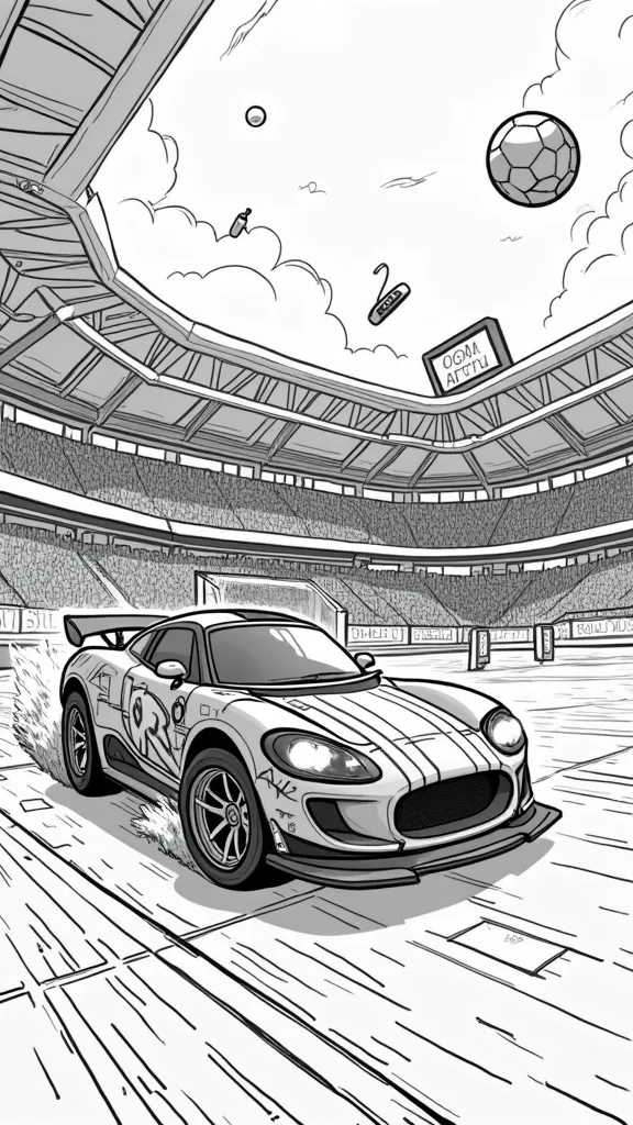 rocket league coloring page